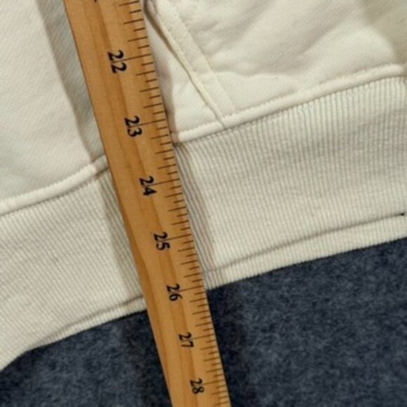 Parke Womens Relaxed Fit Hoodie Sweatshirt French Terry Cream Embroidered Sz XXL - Picture 13 of 15